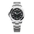 Pilot 40 – Black Dial | Steel Bracelet & Smooth Bezel