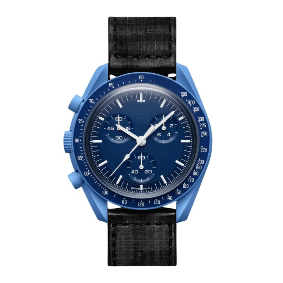 Chronograph 42 – Deep Blue Dial | Dark Blue Case & Blue Strap & Tachymeter Bezel