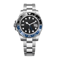 GMT 40 – Black Dial | Steel Bracelet & Blue-Black Ceramic Bezel