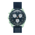 Chronograph 42 – Blue & Green Dial | Sand Tone Case & Blue Fabric Strap & Tachymeter Bezel