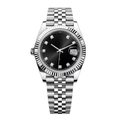 Classic 41 – Black Diamond Dial | Steel Jubilee Bracelet