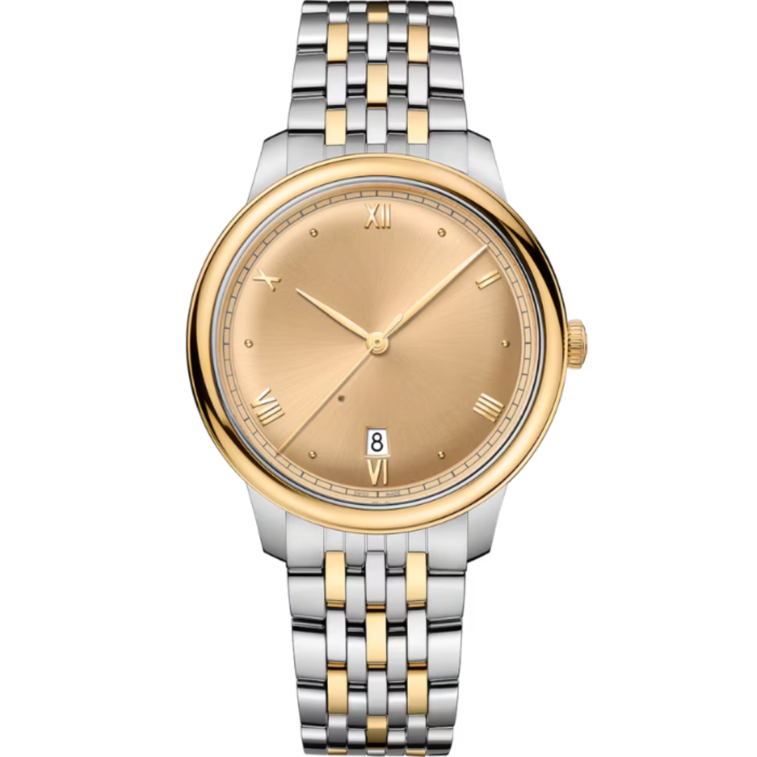 Classic Prestige 40 – Champagne Textured Dial | Steel & Gold Tone Bracelet