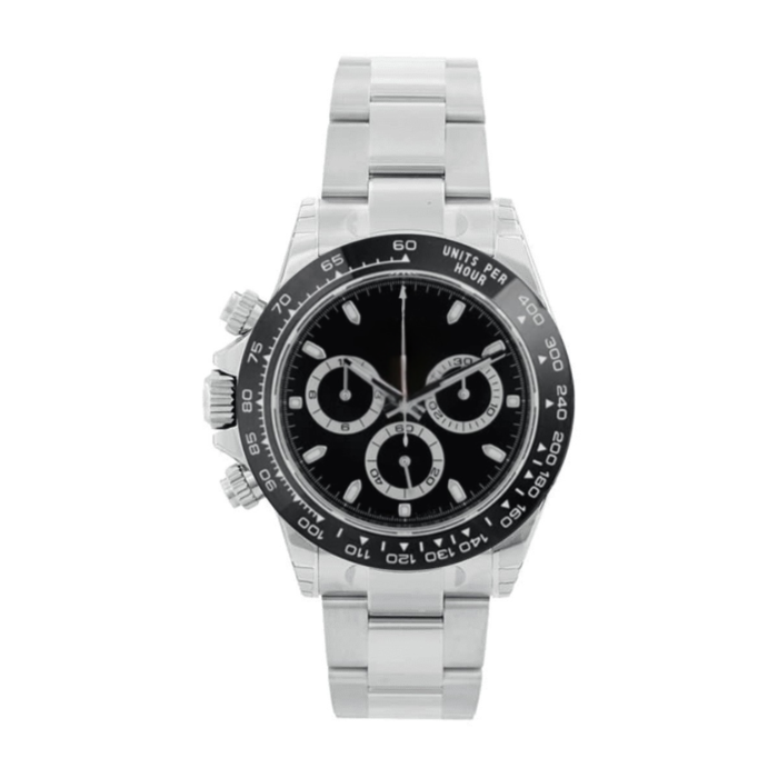 Chronograph 40 – Reverse Panda Dial | Steel Bracelet & Black Ceramic Tachymeter Bezel
