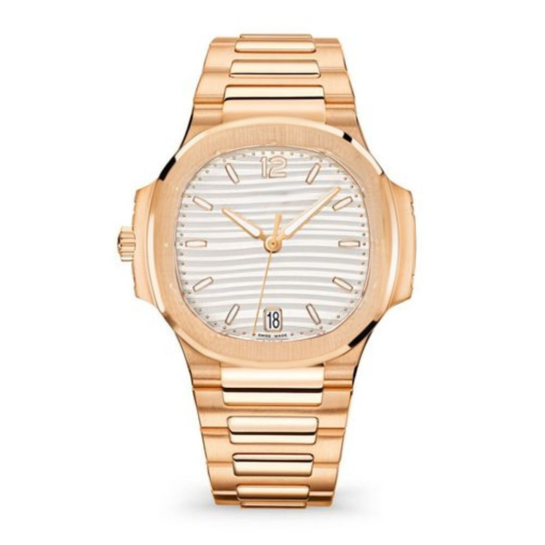 Annual Calendar 38 – White Dial | Rose Gold Tone Case & Brown Leather Strap