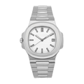 Integrated Classic 40 – White Dial | Steel Bracelet & Horizontal Texture