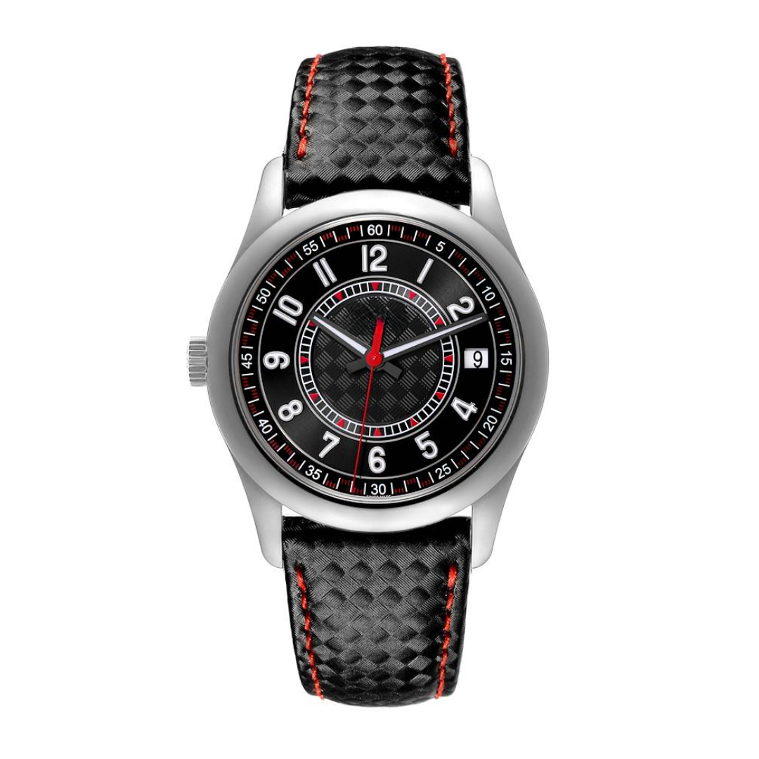 Modern Classic 40 – Blue Dial with Orange Accents | Silver Tone Case & Blue Fabric Strap