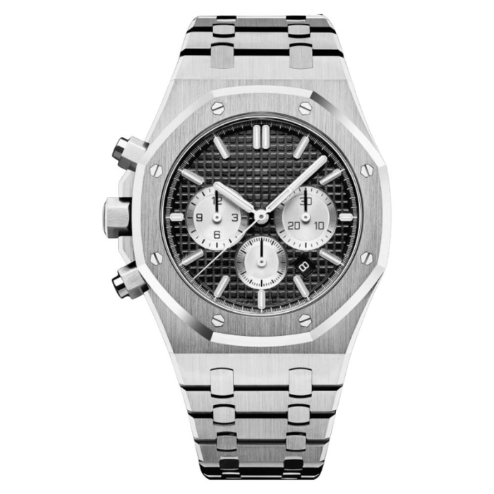 Chronograph 41 – Black Dial | Steel Bracelet & Octagonal Bezel