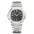 Integrated Classic 40 – Olive Green Dial | Steel Bracelet & Horizontal Texture