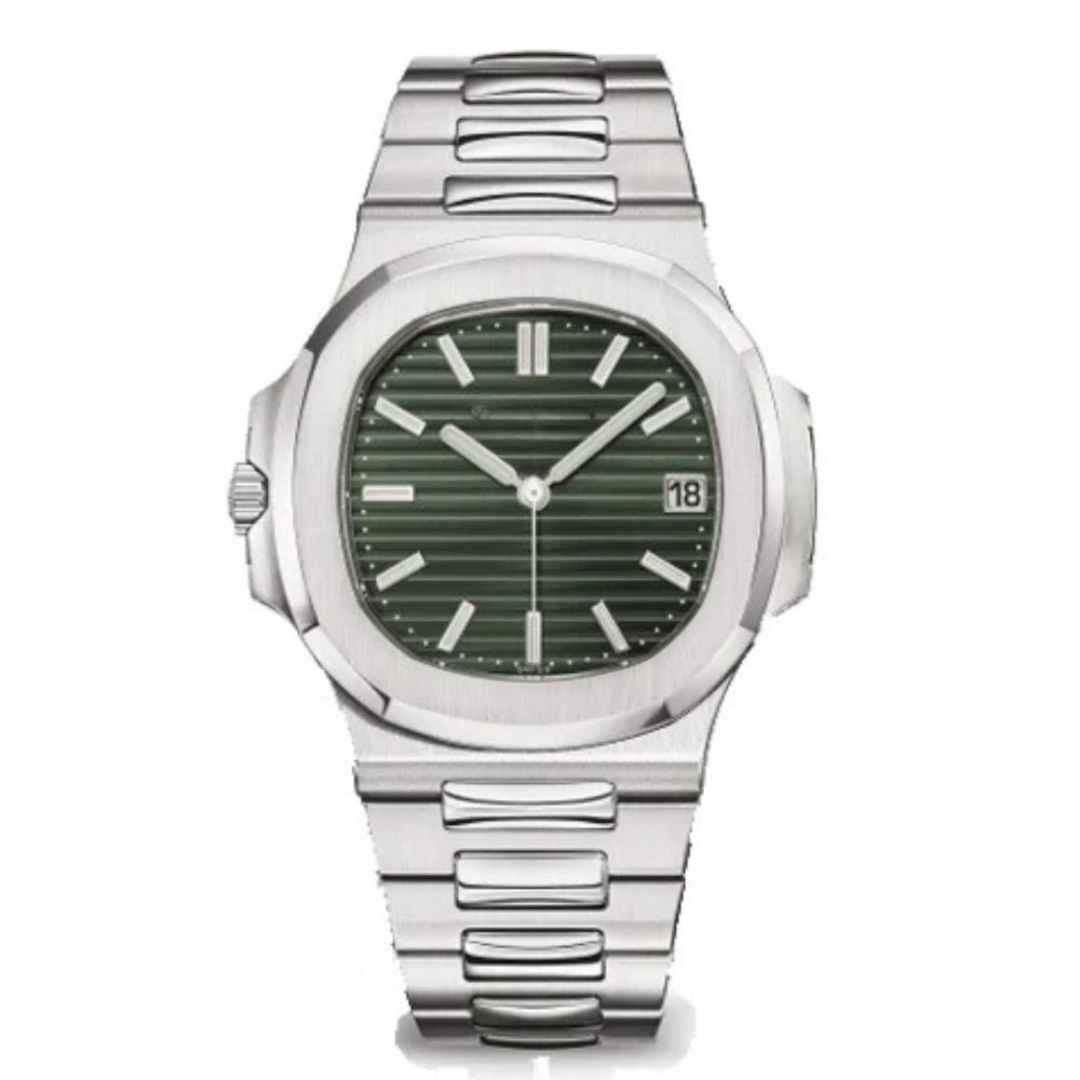 Integrated Classic 40 – Olive Green Dial | Steel Bracelet & Horizontal Texture