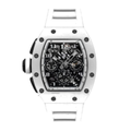 Skeleton Chronograph 44 – Openworked Dial | White Case & White Rubber Strap