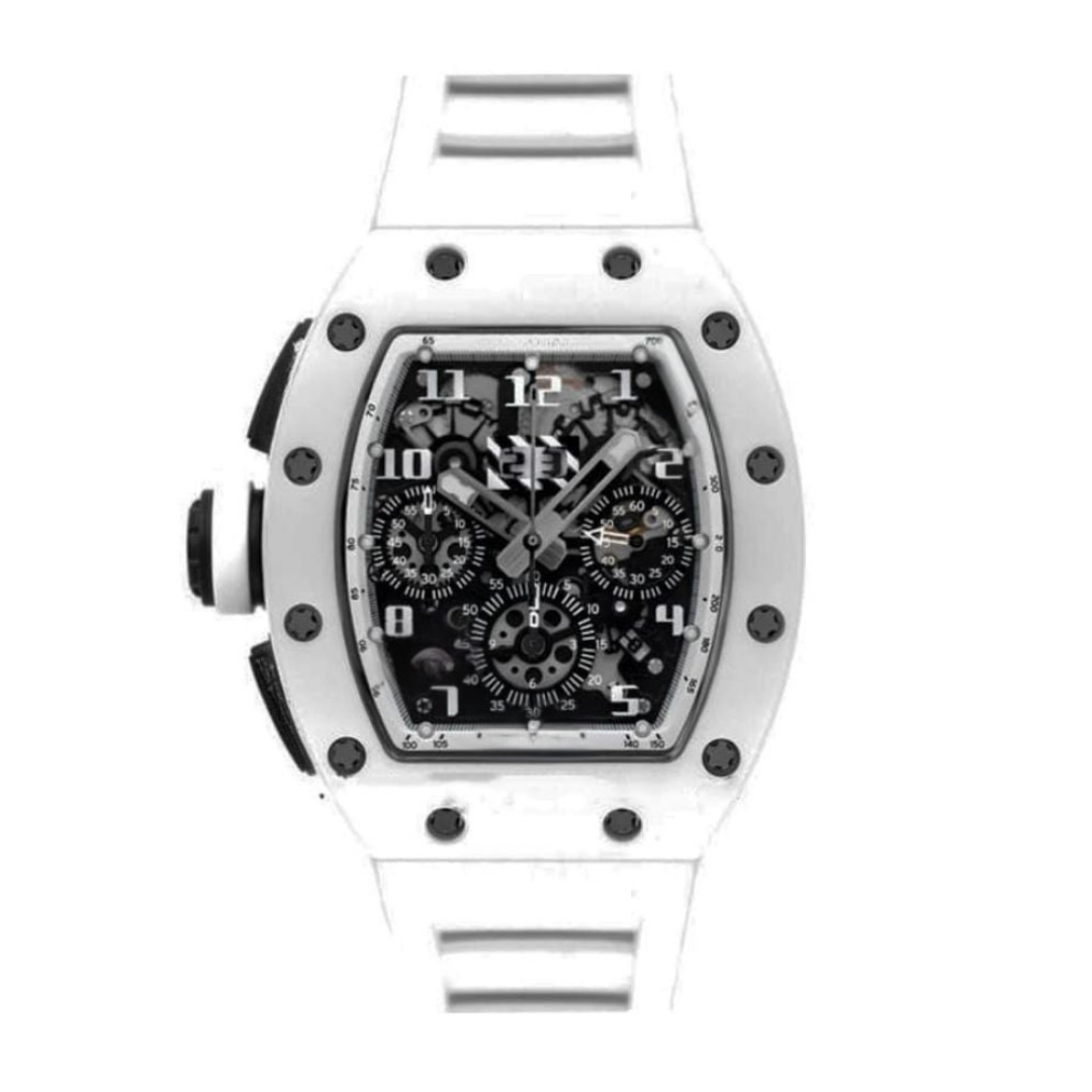Skeleton Chronograph 44 – Openworked Dial | White Case & White Rubber Strap