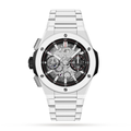 Fusion Chronograph 42 – Black Skeleton Dial | White Case & Black Rubber Strap