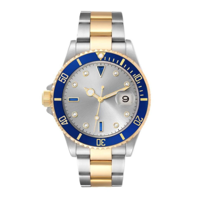 Diver 40 – Silver Dial | Steel & Gold Tone Bracelet & Black Dive Bezel